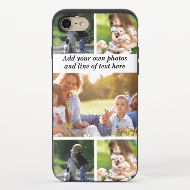 Make your own photo collage and text  uncommon iPhone case (Back)