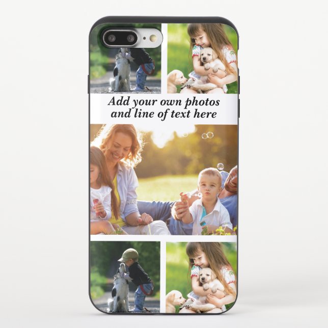 Make your own photo collage and text  uncommon iPhone case (Back)