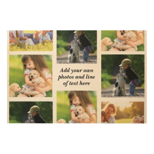 Make your own photo collage and text  wood wall art