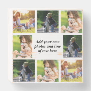 Make your own photo collage and text wooden box sign