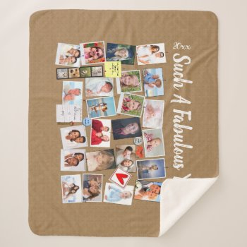 Make Your Own Photo Collage Cork Board Sherpa Blanket by teeloft at Zazzle
