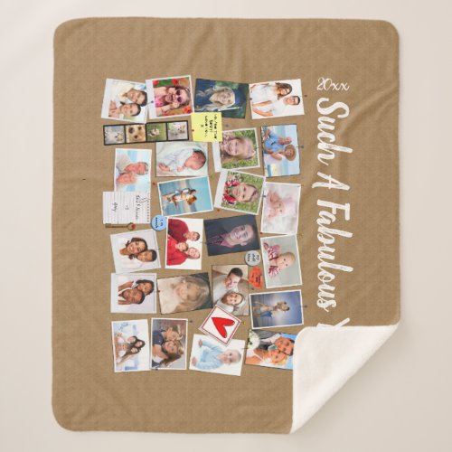 Make Your Own Photo Collage Cork Board Sherpa Blanket