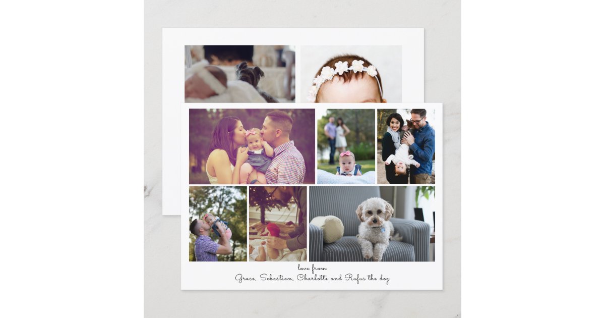 Make Your Own Photo Collage Personalized Card | Zazzle