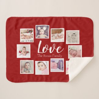Make Your Own Photo Collage Unique Personalized Sherpa Blanket