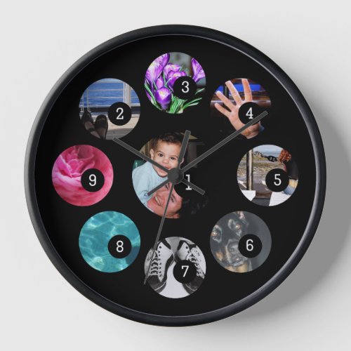 Make your own photo decor easily with 9 images clock
