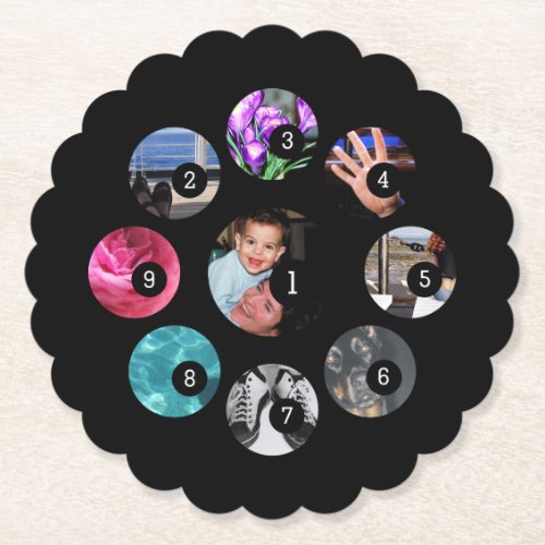 Make your own photo decor easily with 9 images paper coaster