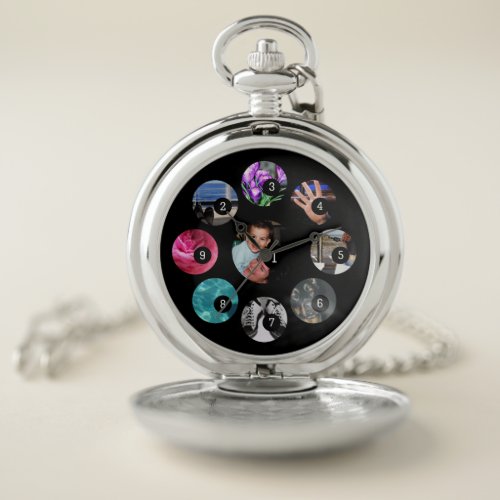Make your own photo decor easily with 9 images pocket watch