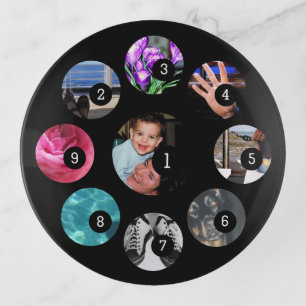 Make your own photo decor easily with 9 images trinket tray