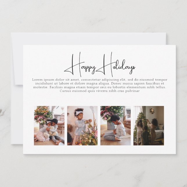 Make Your Own Photo Happy Holidays Card (Front)