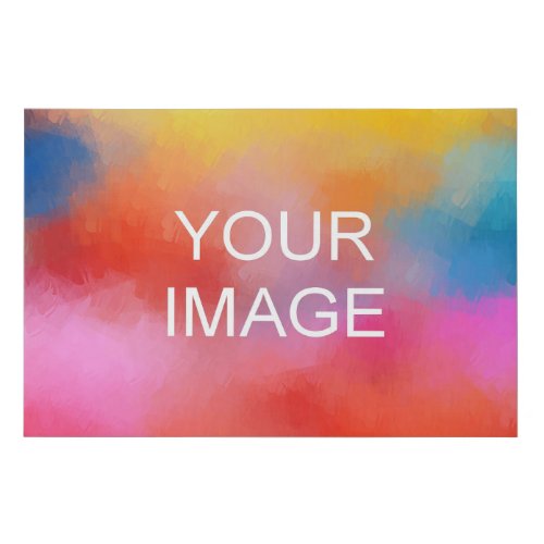 Make Your Own Photo Image Logo Modern Wrapped Faux Canvas Print