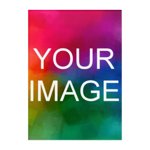 Make Your Own Photo Picture Image Logo Elegant Acrylic Print
