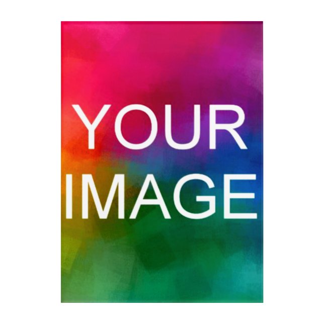 Make Your Own Photo Picture Image Logo Elegant Acrylic Print (Front)