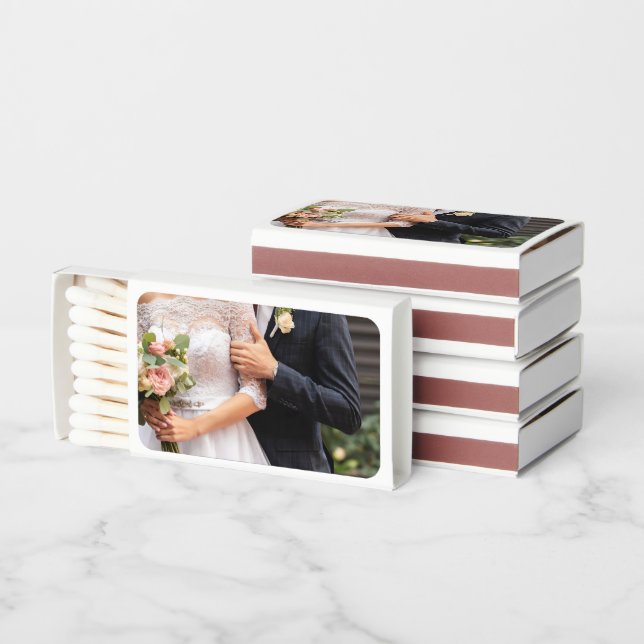 Make Your Own Photo Wedding Favor Matchboxes (Stacked)