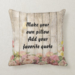 make your own pillow add favorite quote | vintage