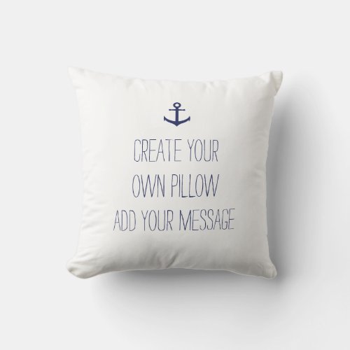 make your own pillow add personal message  anchor