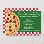 Make Your Own Pizza Kids Birthday Party Invitation | Zazzle