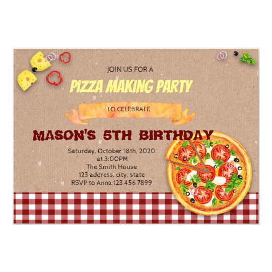 Make your own pizza party invitation | Zazzle.com