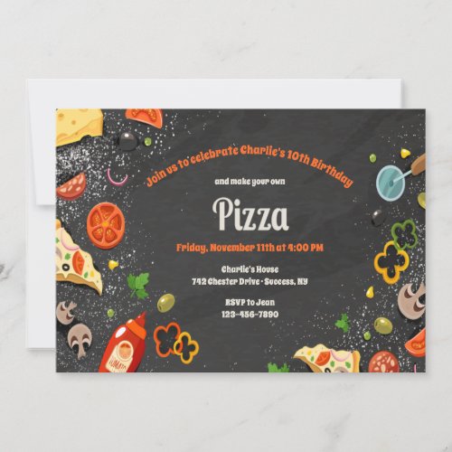 Make Your Own Pizza Party Invitation