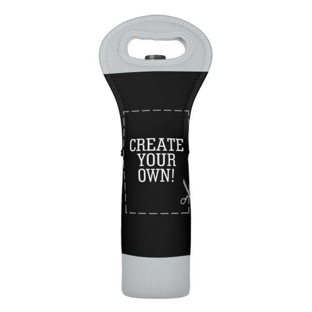 Make Your Own Plus Customize Color Background Wine Bag (Back)