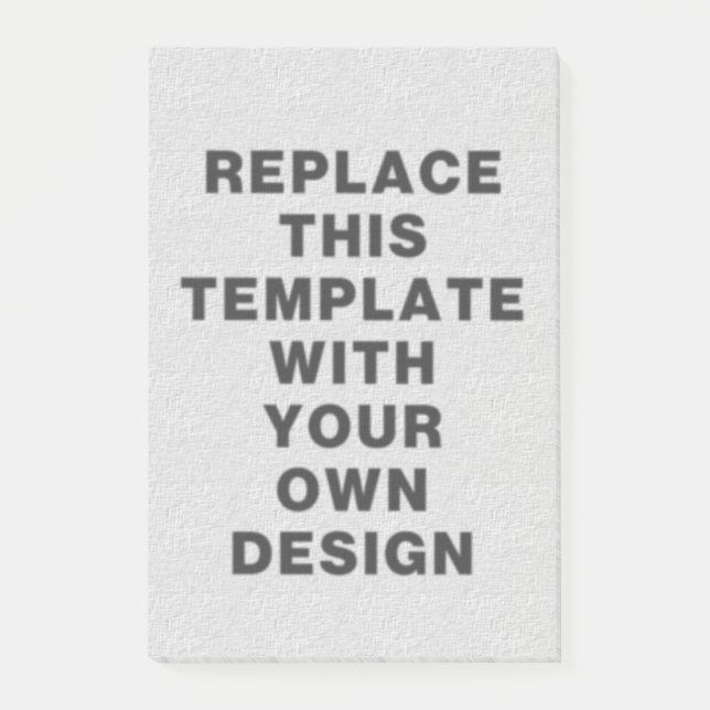 Make Your Own Portrait Orientated 4 x 6 inch Post-it Notes (Front)