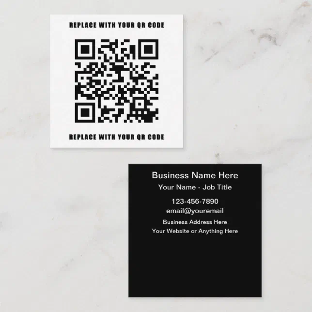 Make Your Own Qr Code Business Cards Template Zazzle