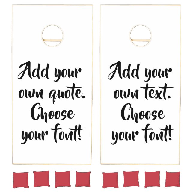 Make your own quote personalized   cornhole set (Set)