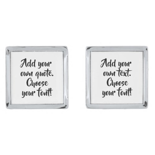 Make your own quote personalized cufflinks