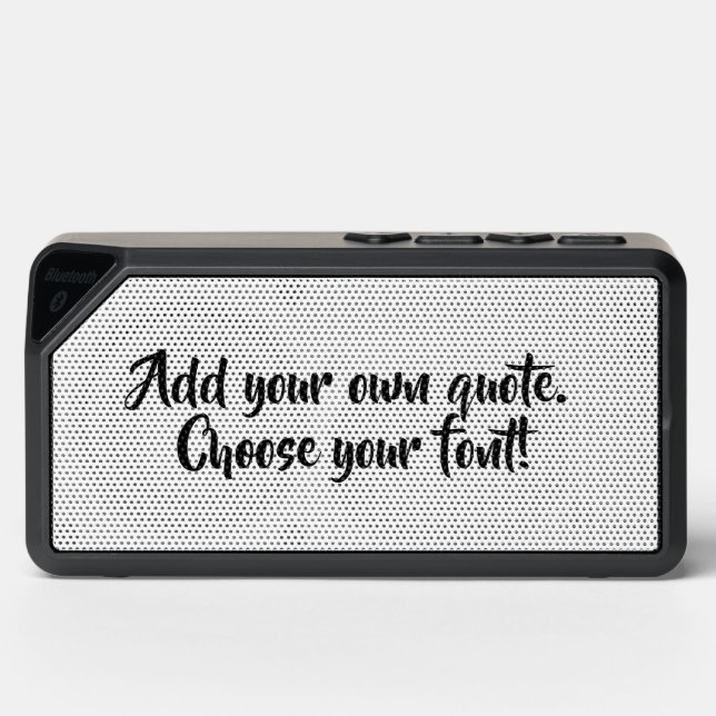 Make your own quote personalized glass bluetooth speaker (Front)