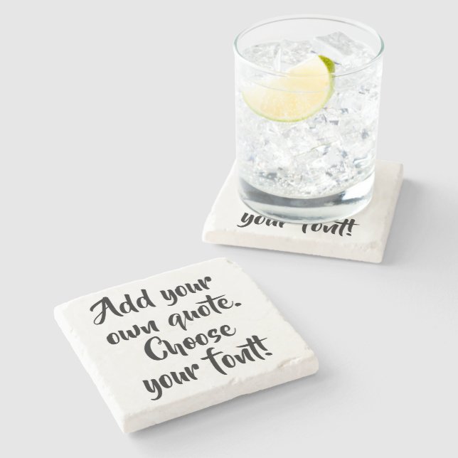 Make your own quote personalized stone coaster (Side)