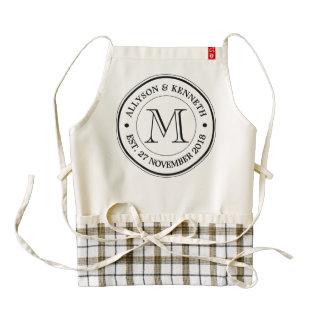 Make Your Own Retro Logo Typography Monogram Zazzle HEART Apron
