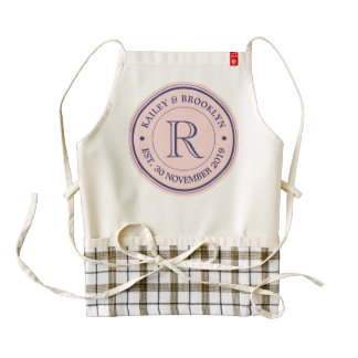 Make Your Own Rose Quartz Pink Logo Monogram Zazzle HEART Apron