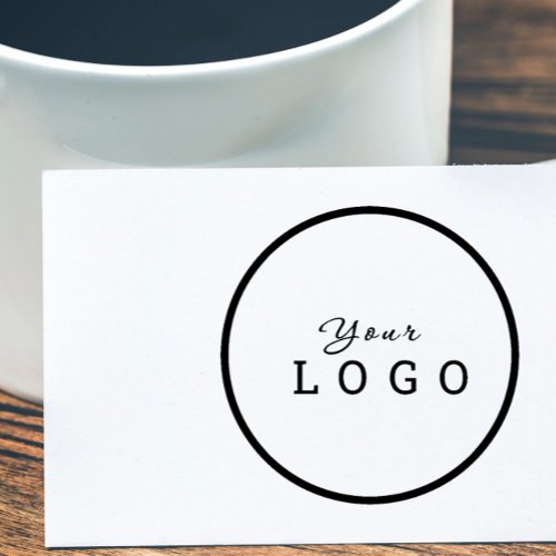 Make Your Own Round Business Custom Company Logo Rubber Stamp