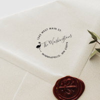 Make Your Own Round Chic Flamingo Custom Address