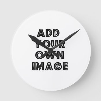 Make Your Own Round Clock! Round Clock by RetroZone at Zazzle