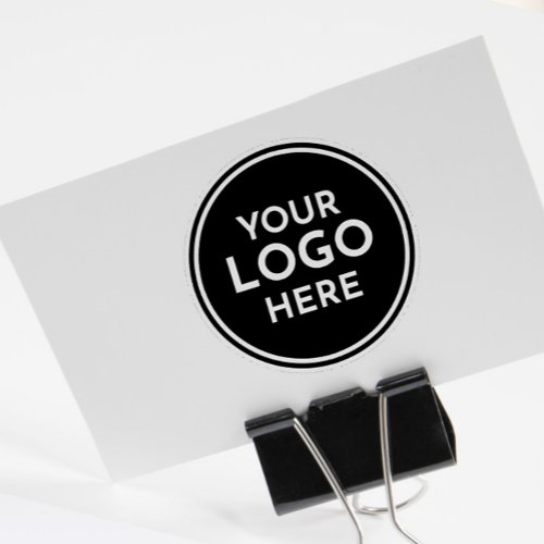Make Your Own Round  Modern Business Logo Rubber Stamp