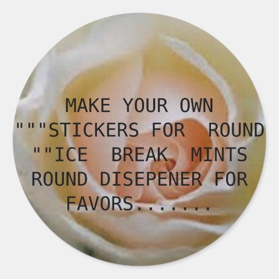 MAKE YOUR OWN ROUND STICKER FOR  ICE MINTS DISPENS