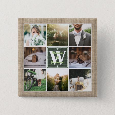 Make Your Own Rustic Wedding Instagram Collage Button