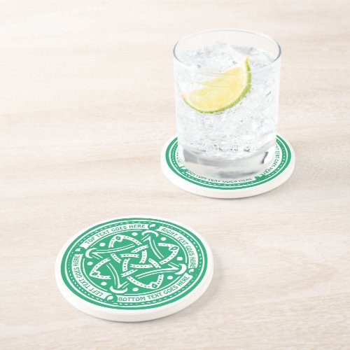 Make Your Own Shamrock Green Celtic Knot Irish Drink Coaster