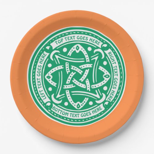 Make Your Own Shamrock Green Celtic Knot Irish Paper Plates