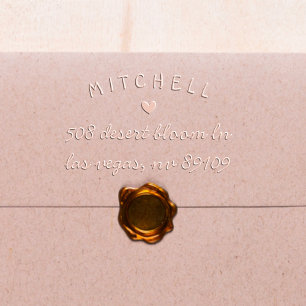 Make Your Own Simple Heart Return Address Script Embosser