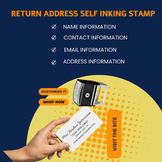 Make your own Simple return address Self-inking Stamp