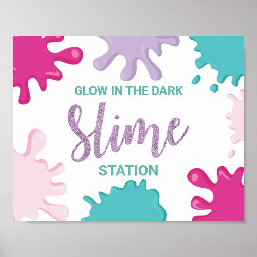 Make your own Slime Station birthday sign