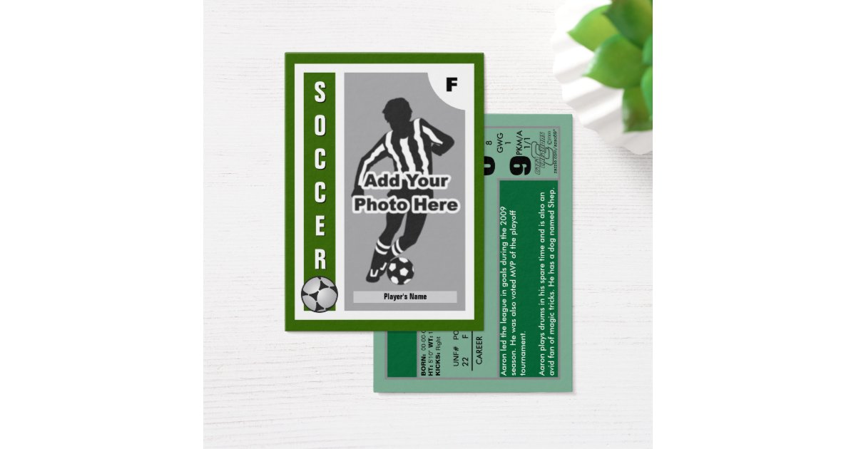 Make Your Own Soccer Card Zazzle