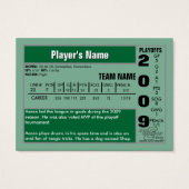 Make Your Own Soccer Card (Back)