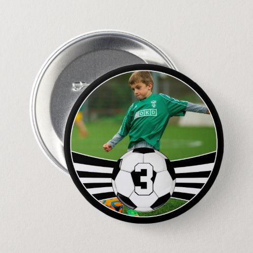 Make Your Own Soccer Player Photo  Number Custom Button