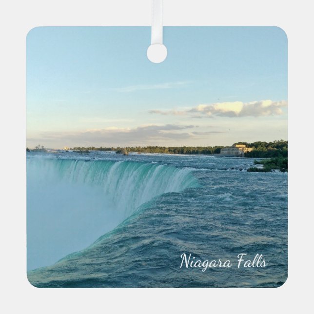 Make Your Own Souvenir Travel Photo Metal Ornament (Front)