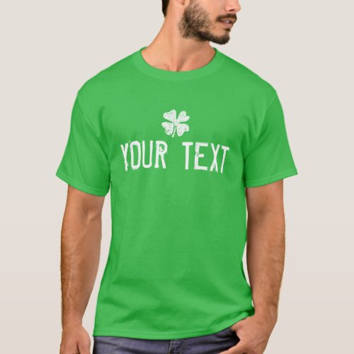 Make your own St Patricks Day shirt with shamrock