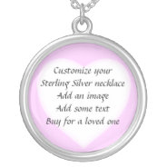 Make Your Own Sterling Silver Pink Heart Necklace at Zazzle