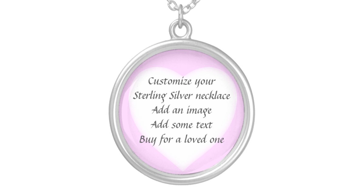 Make Your Own Sterling Silver Pink Heart Necklace Zazzle Com - How To Make Your Own Sterling Silver Pendant