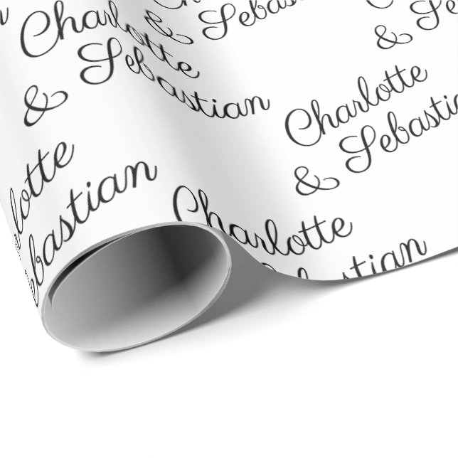 Make your own typography personalized wrapping paper (Roll Corner)